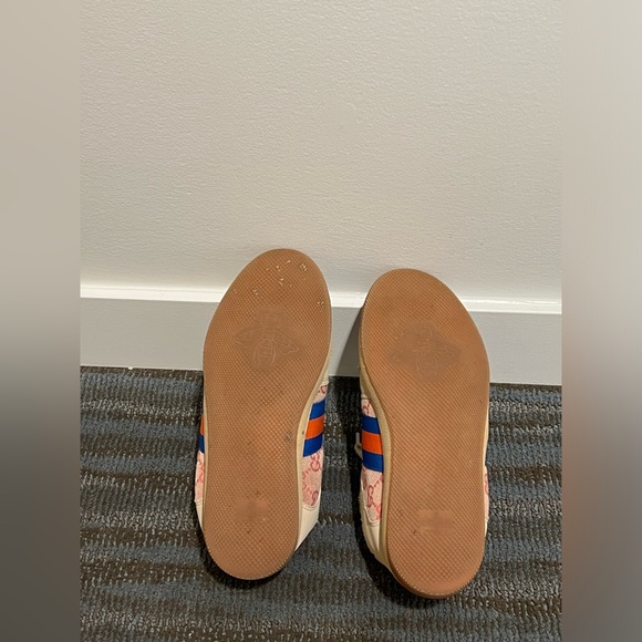 Gucci Grey/ Pink Nubuck Leather and GG Canvas Screener Sneaker Women EU38/US7.5 - Picture 5 of 10